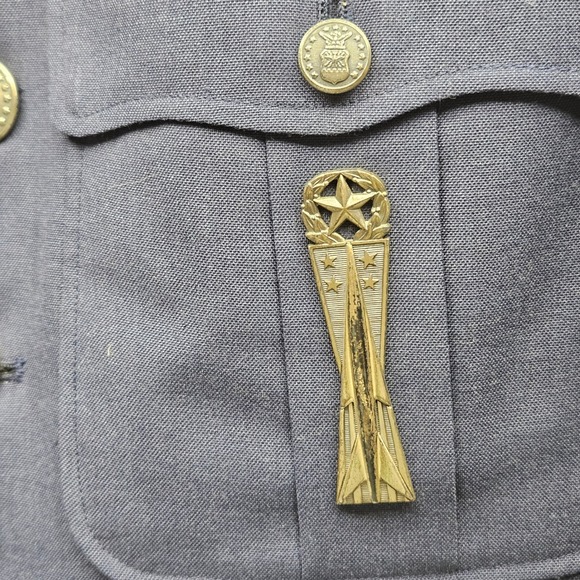 Vintage US Air Force Dress Uniform Jacket 42L Sergeant Master Missleman Rank - Picture 3 of 11